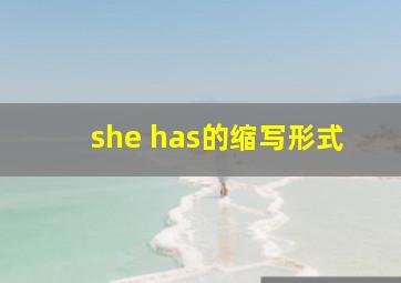 she has的缩写形式